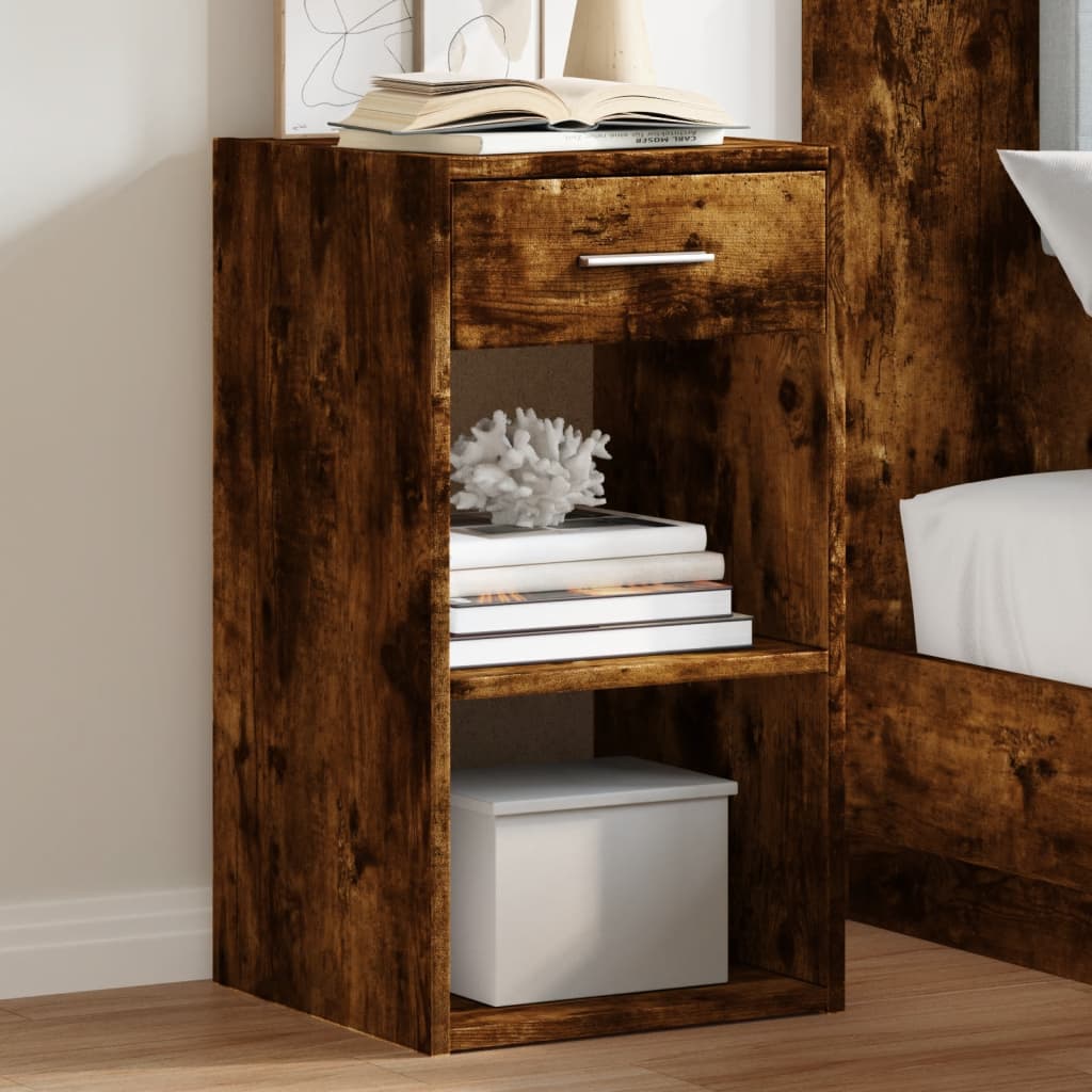 Bedside Cabinet 35x34x65 cm Engineered Wood Smoked oak 1