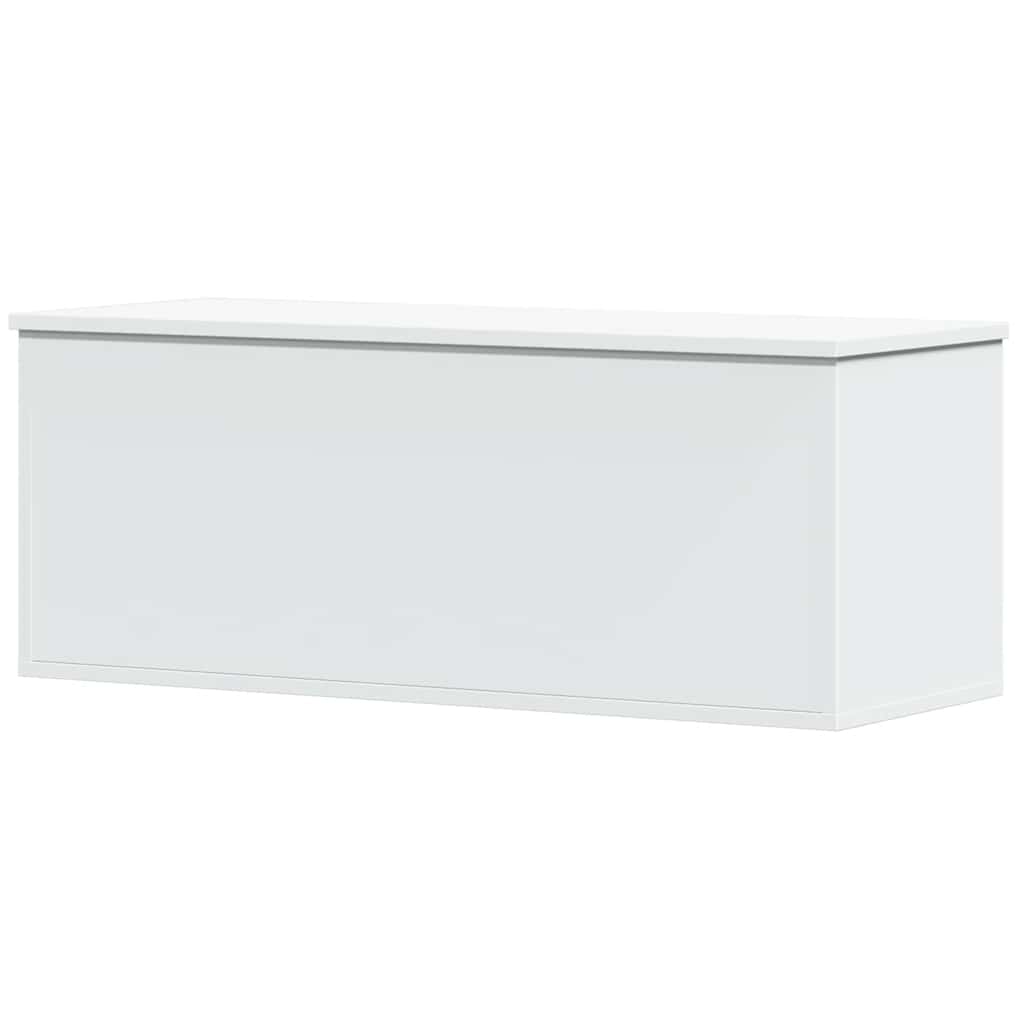 Storage Box 90x35x35 cm Engineered Wood White