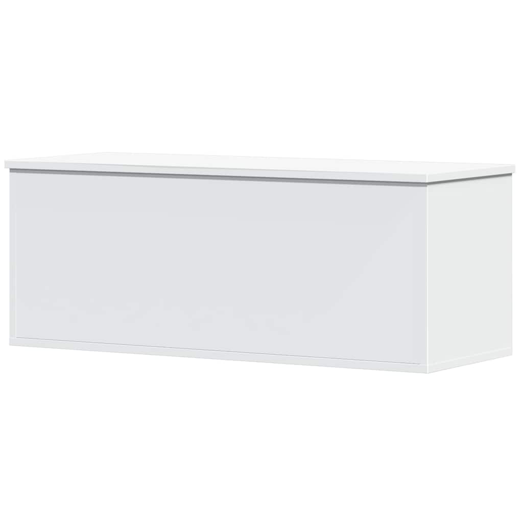 Storage Box 90x35x35 cm Engineered Wood White