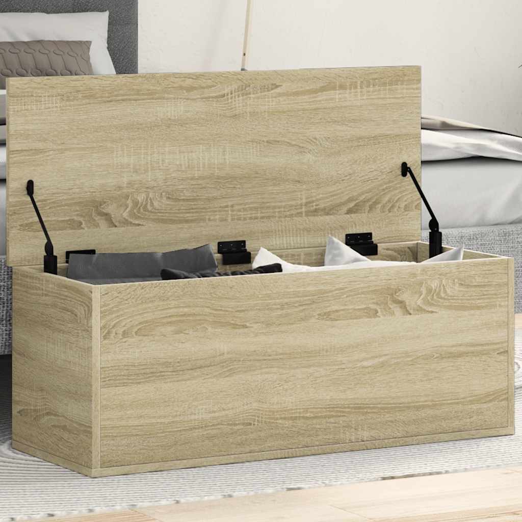 Storage Box 90x35x35 cm Engineered Wood Sonoma oak