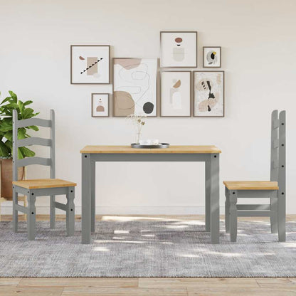 vidaXL Dining Chairs 2 pcs "Corona" Grey 42x47x107 cm Solid Wood Pine 3