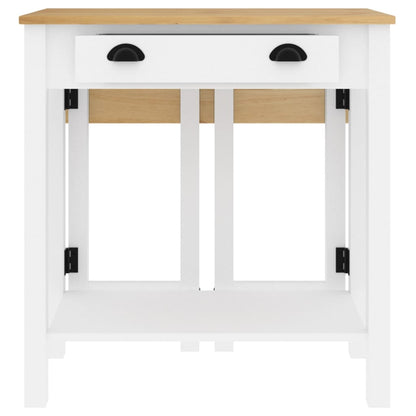 5 Piece Bar Set Solid Wood Pine White bar table + 4x bar chair