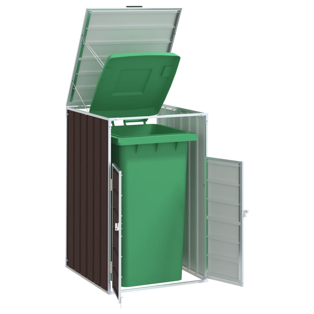vidaXL Wheelie Bin Storage for Single Bin 72x81x115 cm Steel