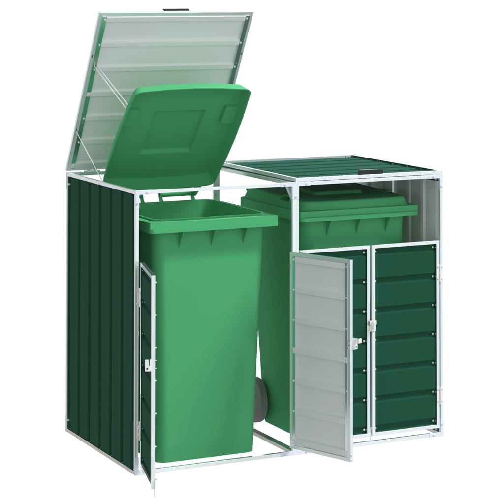 vidaXL Wheelie Bin Storage for Single Bin 72x81x115 cm Steel