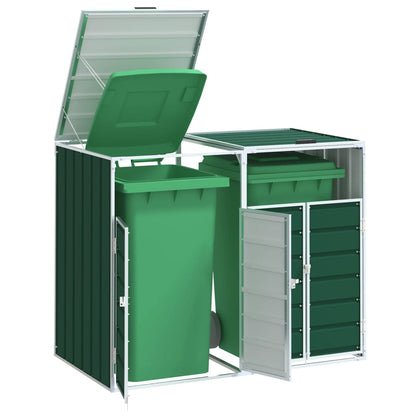 vidaXL Wheelie Bin Storage for Single Bin 72x81x115 cm Steel