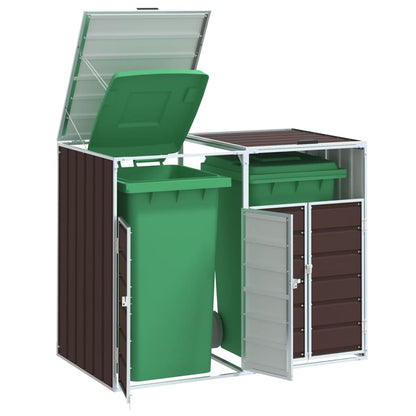 vidaXL Wheelie Bin Storage for Single Bin 72x81x115 cm Steel