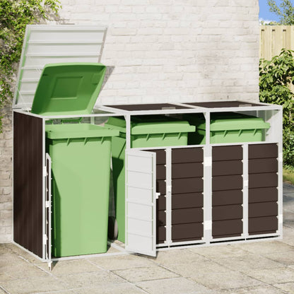 Wheelie Bin Storage for Single Bin 72x81x115 cm Steel Brown