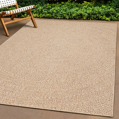 Rug ZIZUR Jute Look Indoor and Outdoor Round Brown 80 x 250 cm