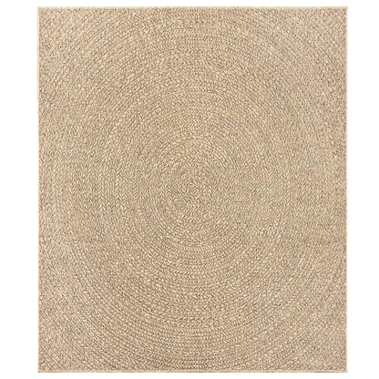 Rug ZIZUR Jute Look Indoor and Outdoor Round Brown 240 x 340 cm