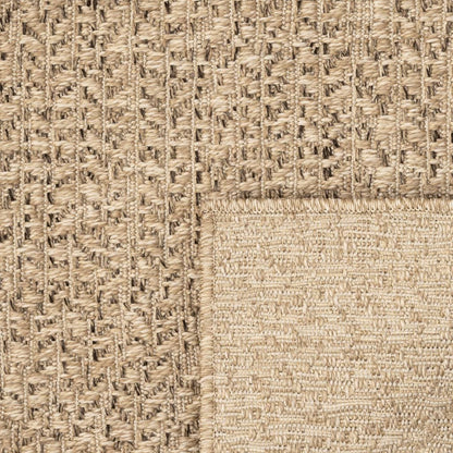 Rug ZIZUR Jute Look Indoor and Outdoor Round Brown 240 x 340 cm