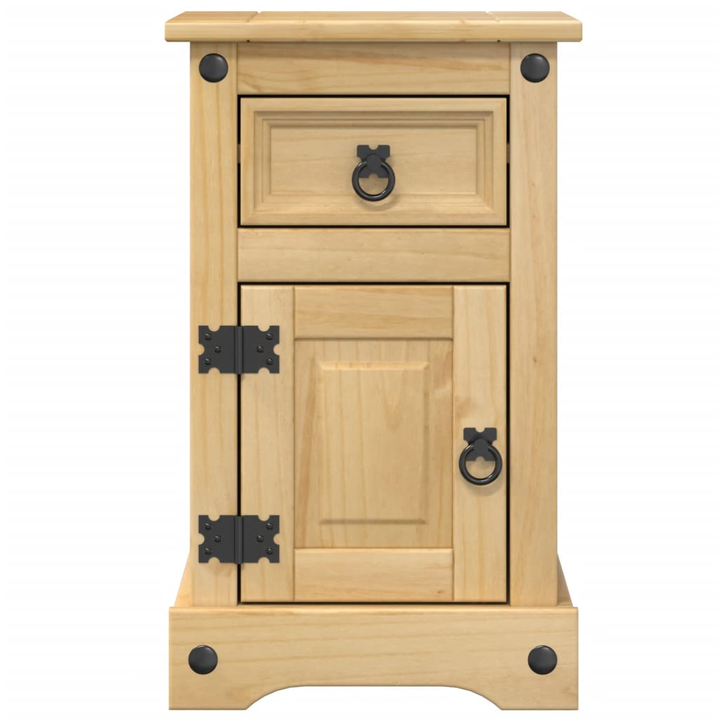Bedside Cabinet "Corona" 35x32,5x58 cm Solid Wood Pine Honey wax