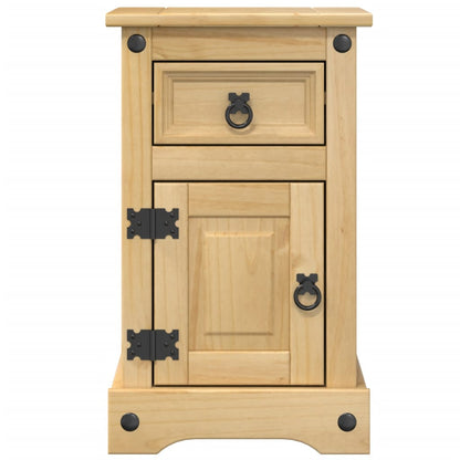 Bedside Cabinet "Corona" 35x32,5x58 cm Solid Wood Pine Honey wax