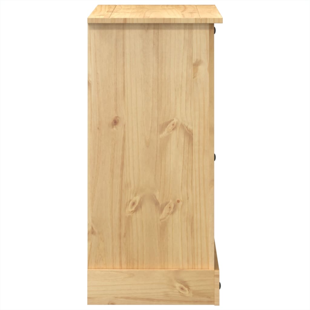 vidaXL Chest of Drawers "Corona" 110x43x91 cm Solid Wood Pine 6