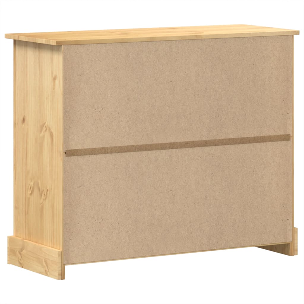 vidaXL Chest of Drawers "Corona" 110x43x91 cm Solid Wood Pine 5