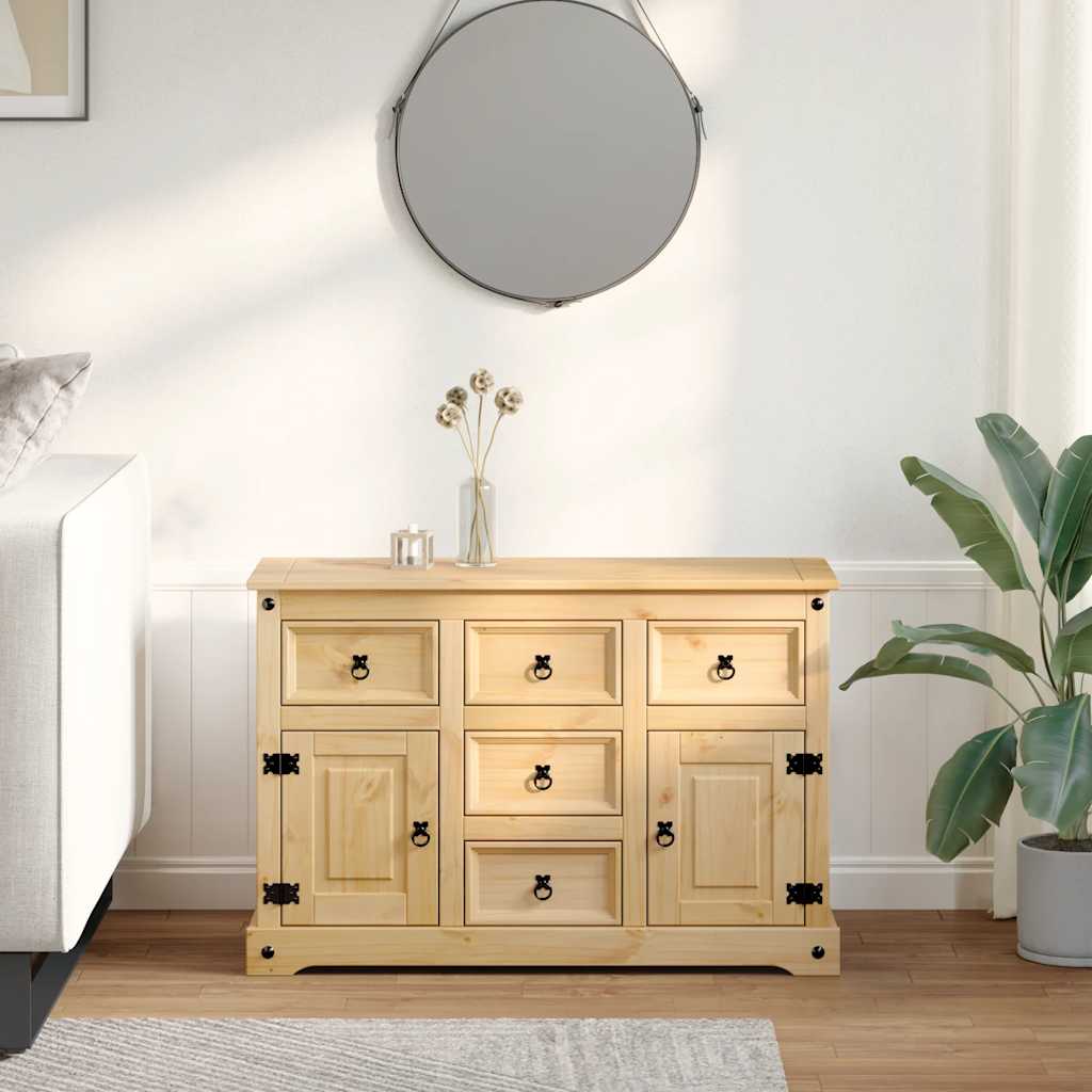 vidaXL Sideboard Corona 112x40x75 cm Solid Wood Pine 3