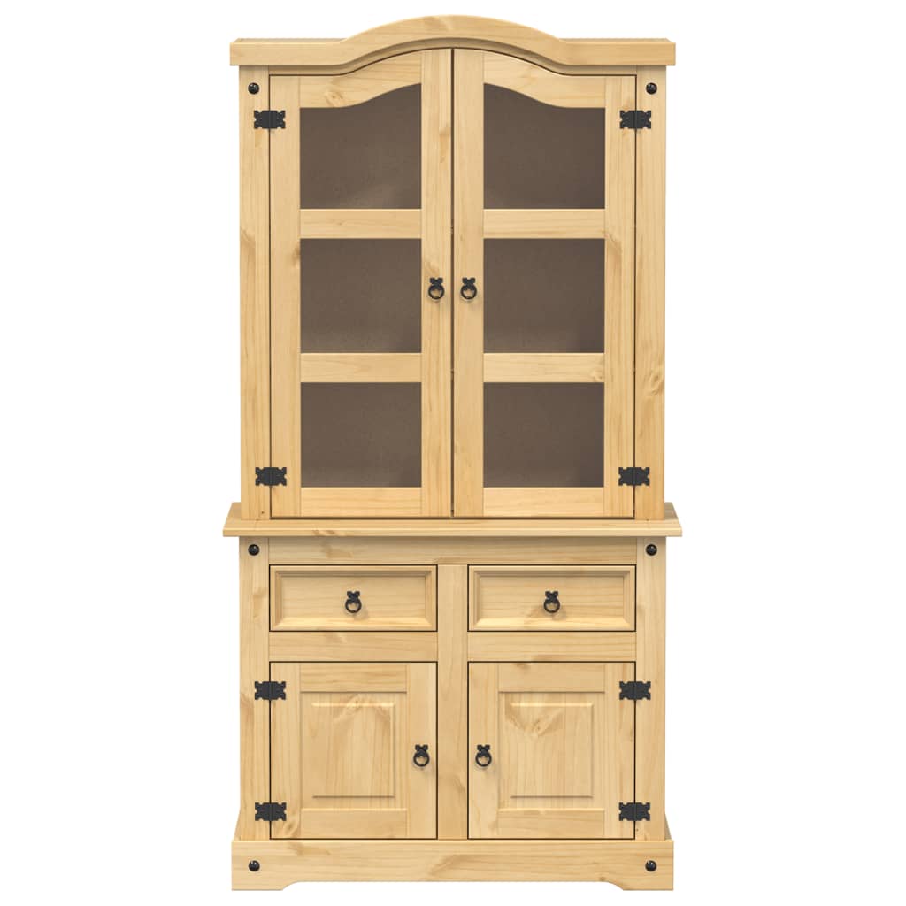 vidaXL Glass Display Cabinet "Corona" 100x48,5x179 cm Solid Wood Pine 4