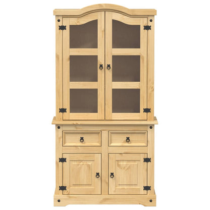 vidaXL Glass Display Cabinet "Corona" 100x48,5x179 cm Solid Wood Pine 4