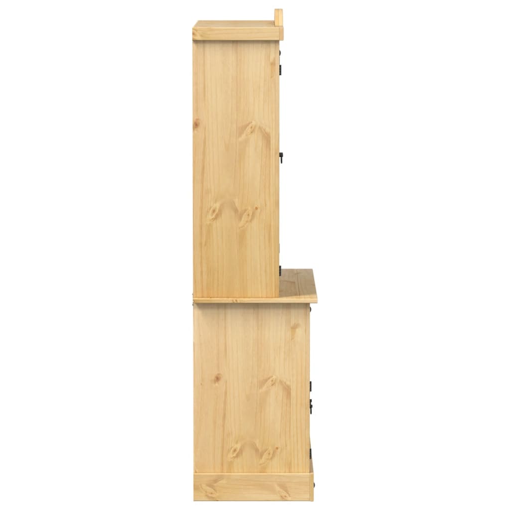 vidaXL Glass Display Cabinet "Corona" 100x48,5x179 cm Solid Wood Pine 6