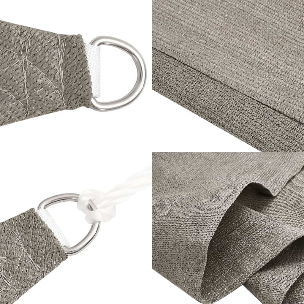 Sunshade Sail 160 g/m² 4x4 m HDPE Light grey
