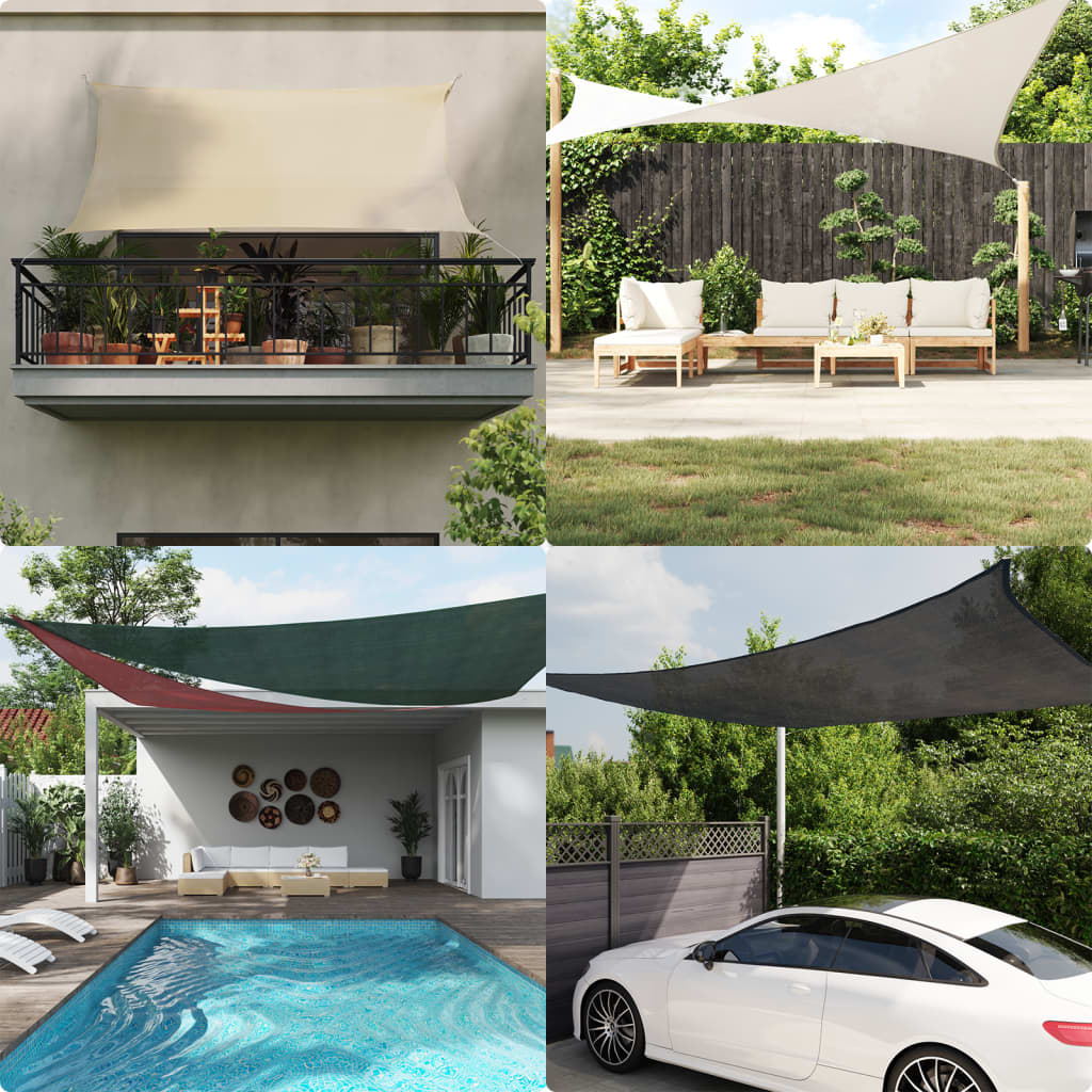 Sunshade Sail 160 g/m² 5x5 m HDPE Sand
