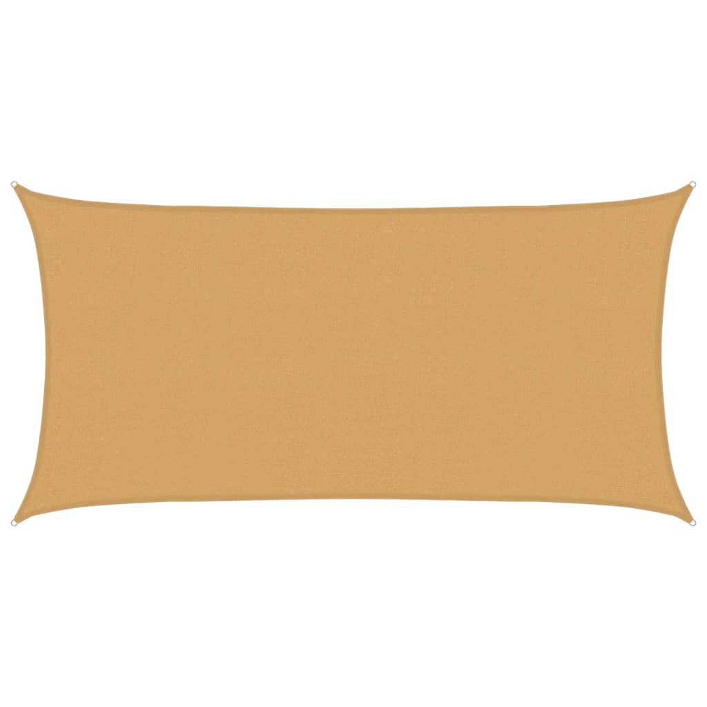 Sunshade Sail 160 g/m² 2.5x5 m HDPE Sand