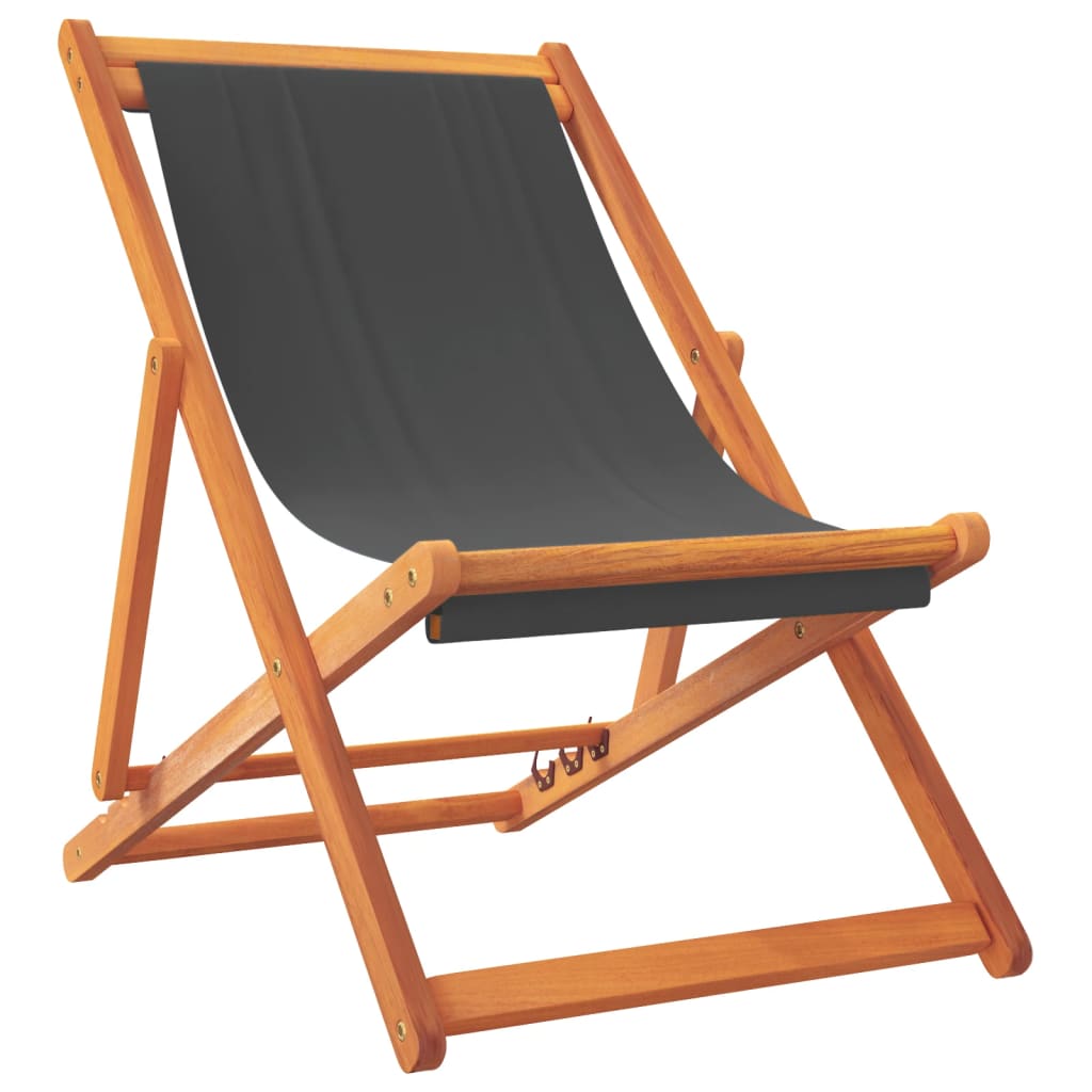 Folding Chairs Fabric without Armrest Grey 2