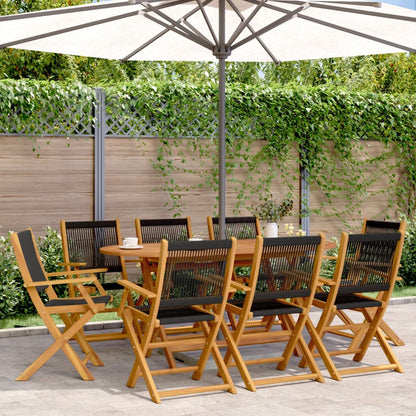 vidaXL Folding Chairs Solid Wood Acacia