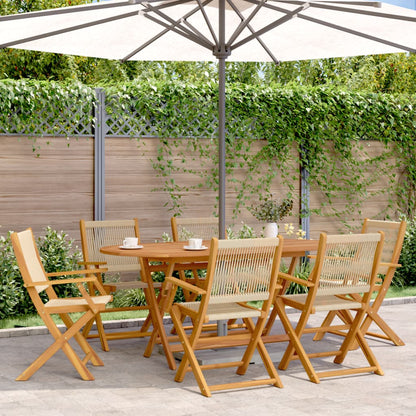 vidaXL Folding Chairs Solid Wood Acacia