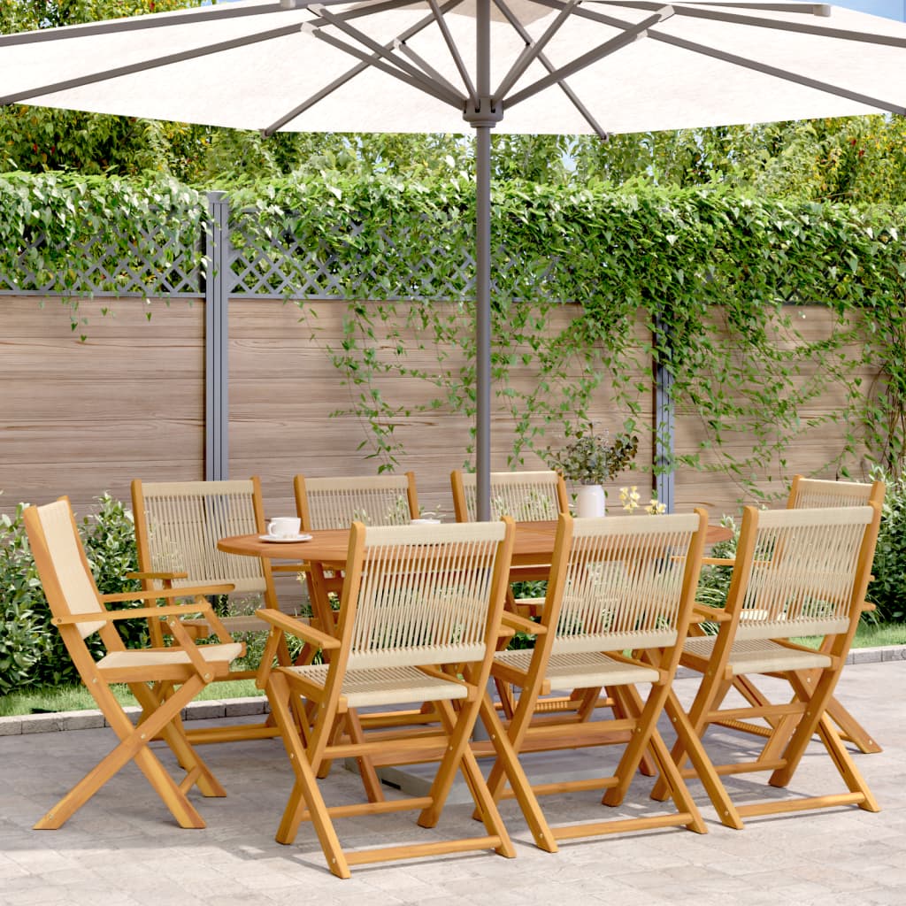 vidaXL Folding Chairs Solid Wood Acacia