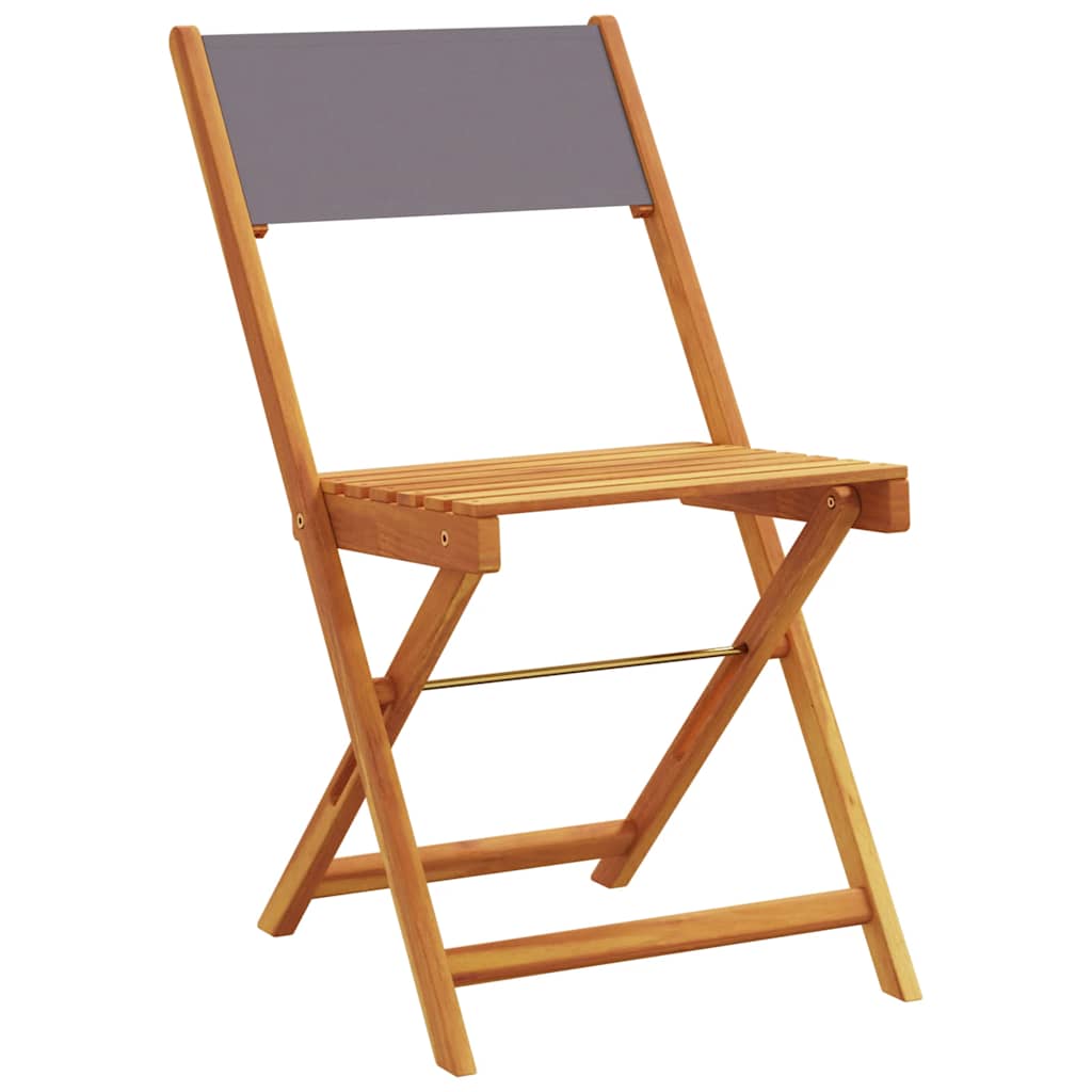 vidaXL Folding Chairs 8 pcs Anthracite Fabric and Solid Wood 3