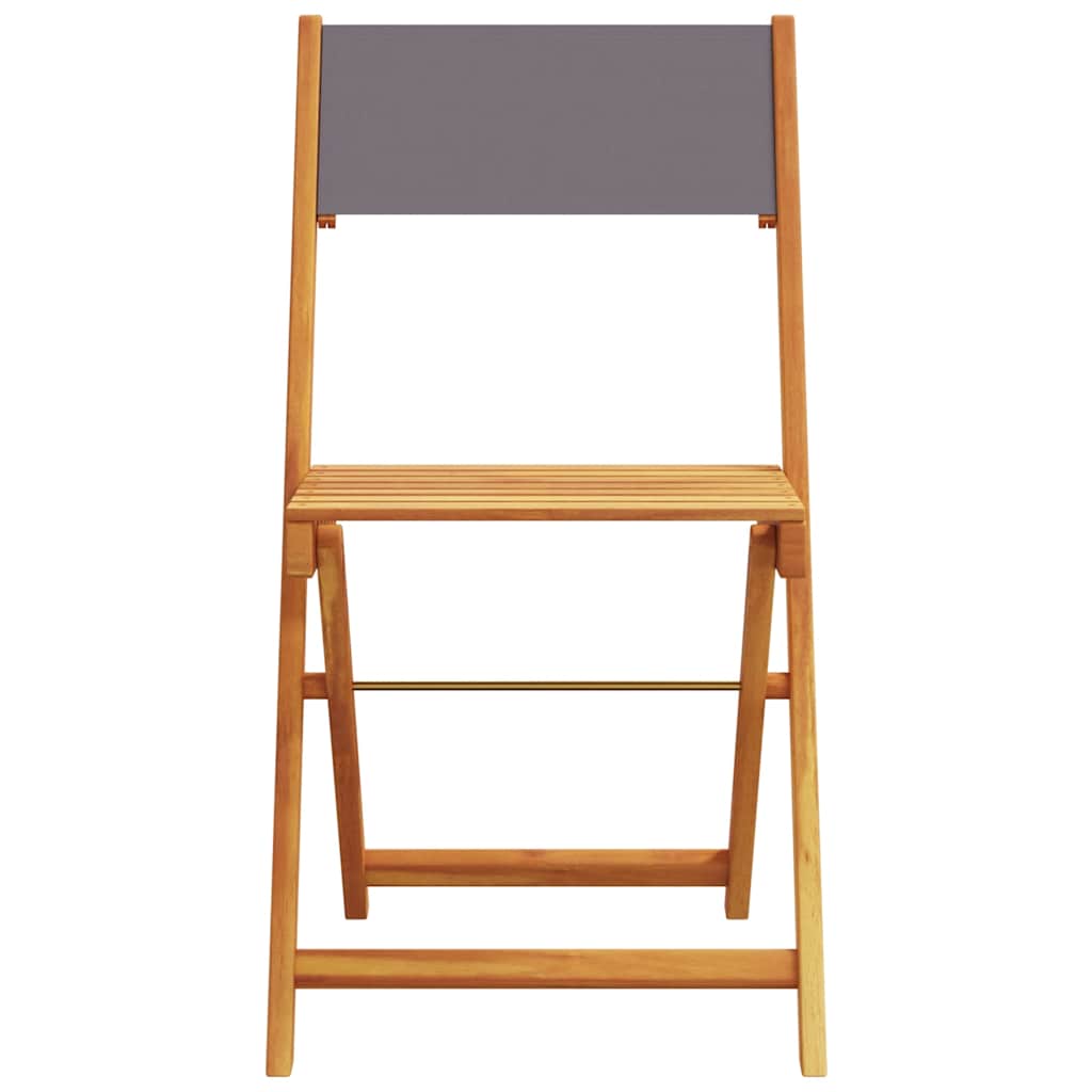 vidaXL Folding Chairs 8 pcs Anthracite Fabric and Solid Wood 4