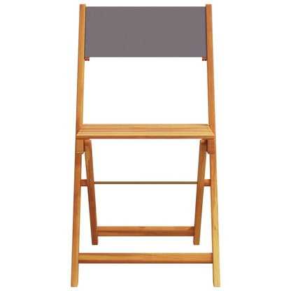 vidaXL Folding Chairs 8 pcs Anthracite Fabric and Solid Wood 4
