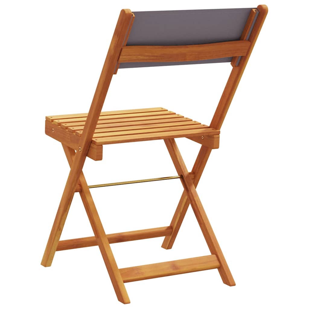vidaXL Folding Chairs 8 pcs Anthracite Fabric and Solid Wood 6
