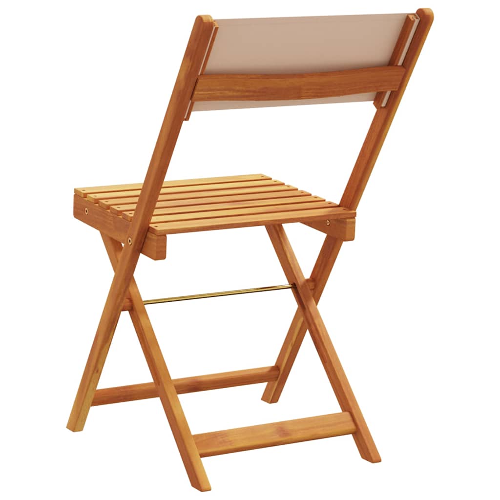 vidaXL Folding Chairs 6 pcs Taupe Fabric and Solid Wood 6