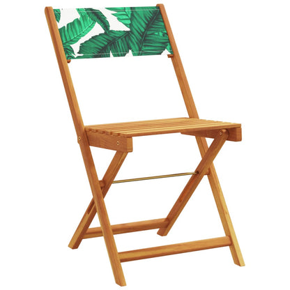 vidaXL Folding Chairs 6 pcs Green Fabric and Solid Wood 3