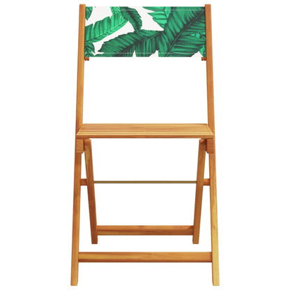 vidaXL Folding Chairs 6 pcs Green Fabric and Solid Wood 4