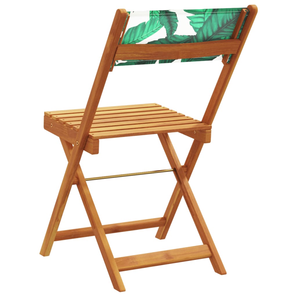 vidaXL Folding Chairs 6 pcs Green Fabric and Solid Wood 6