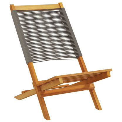 Folding Chairs Solid Wood Acacia Grey 6