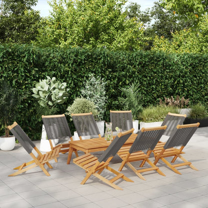 vidaXL Folding Chairs Solid Wood Acacia