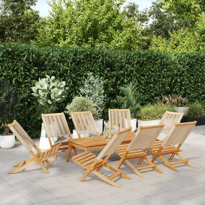 vidaXL Folding Chairs Solid Wood Acacia