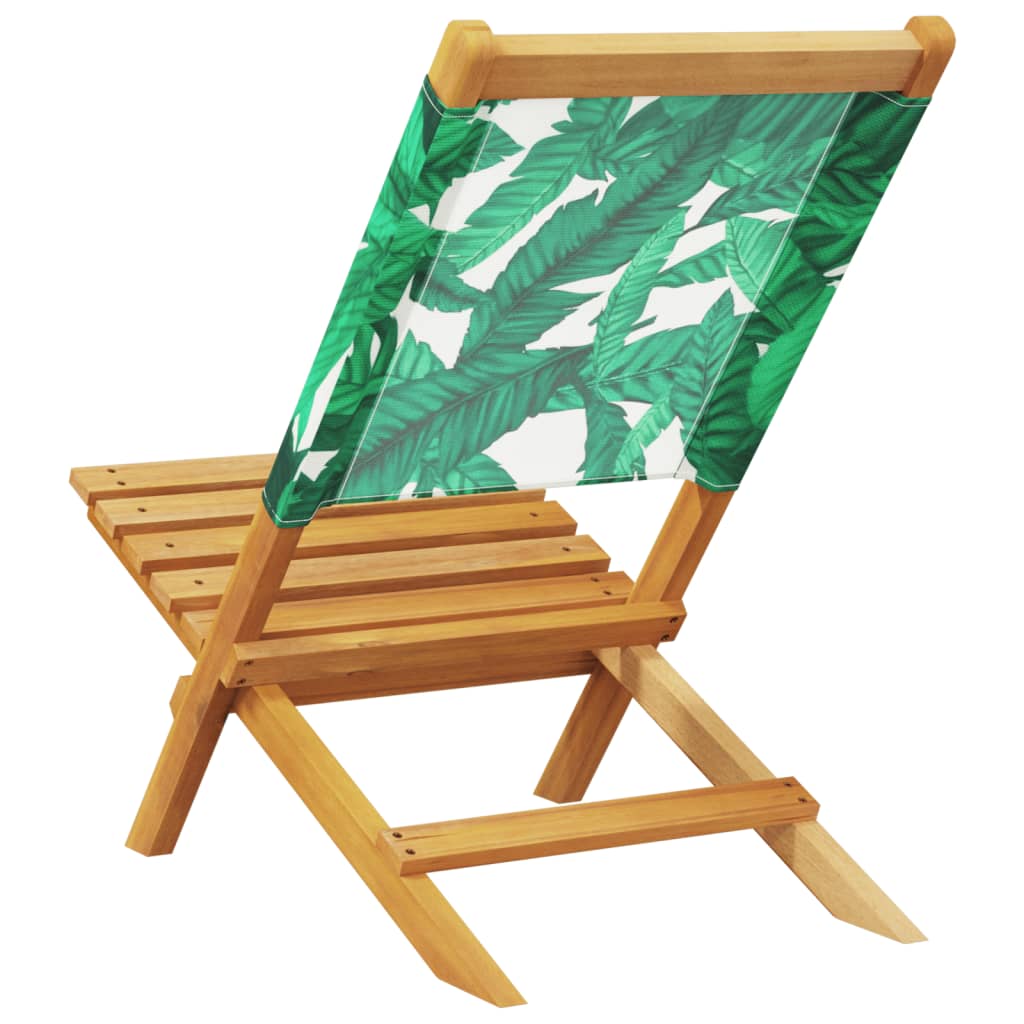 vidaXL Folding Chairs 6 pcs Green Fabric and Solid Wood 6