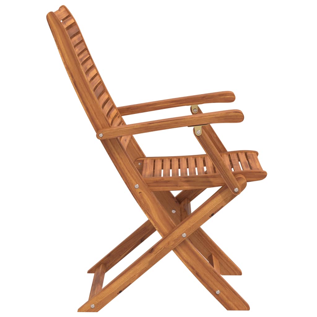 vidaXL Folding Chairs 4 pcs 57x66x95 cm Solid Wood Acacia 5
