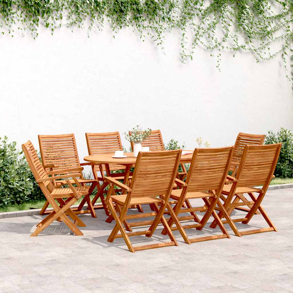 vidaXL Folding Chairs Solid Wood Acacia