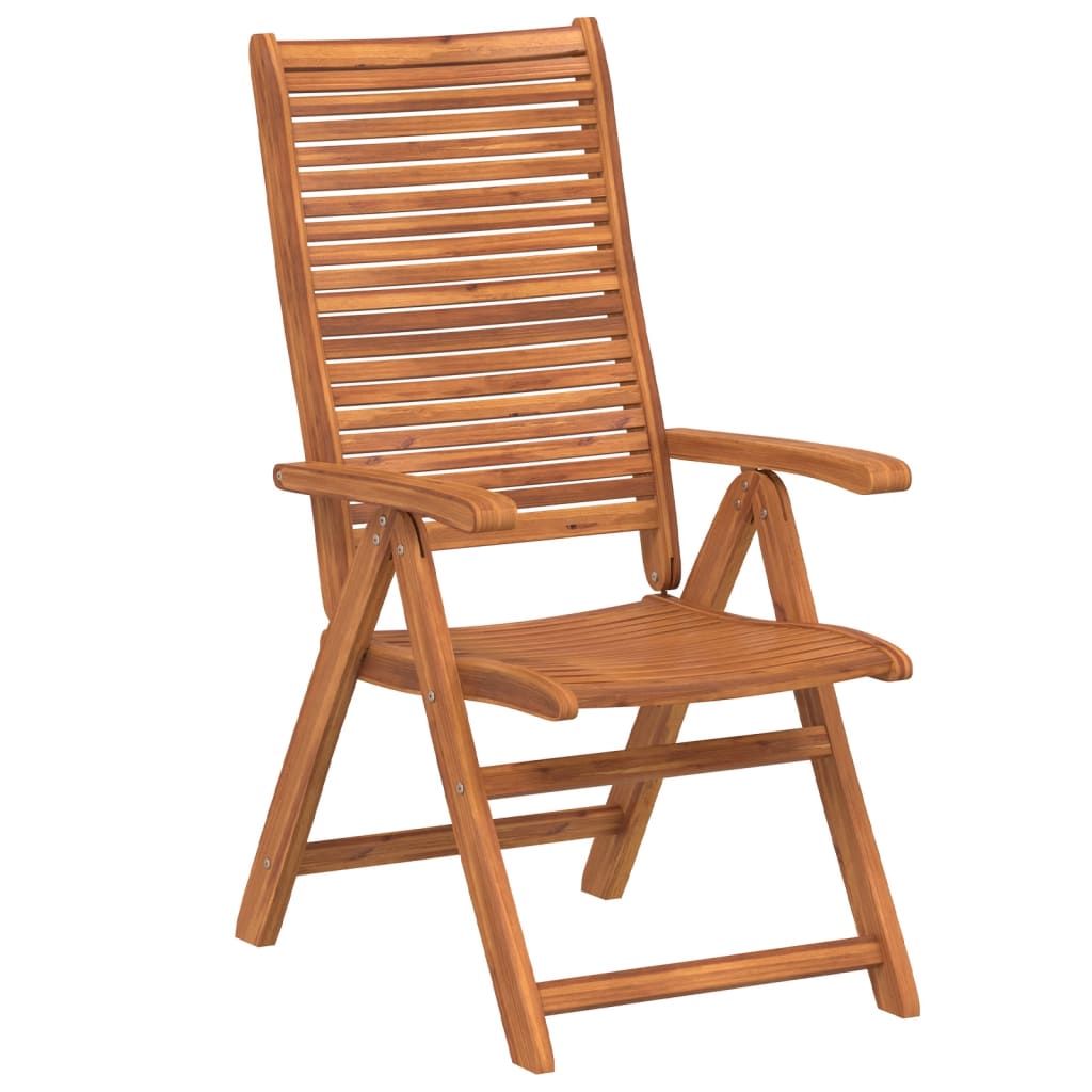 vidaXL Reclining Folding Chairs 4 pcs 56x72x107 cm Solid Wood Acacia 3