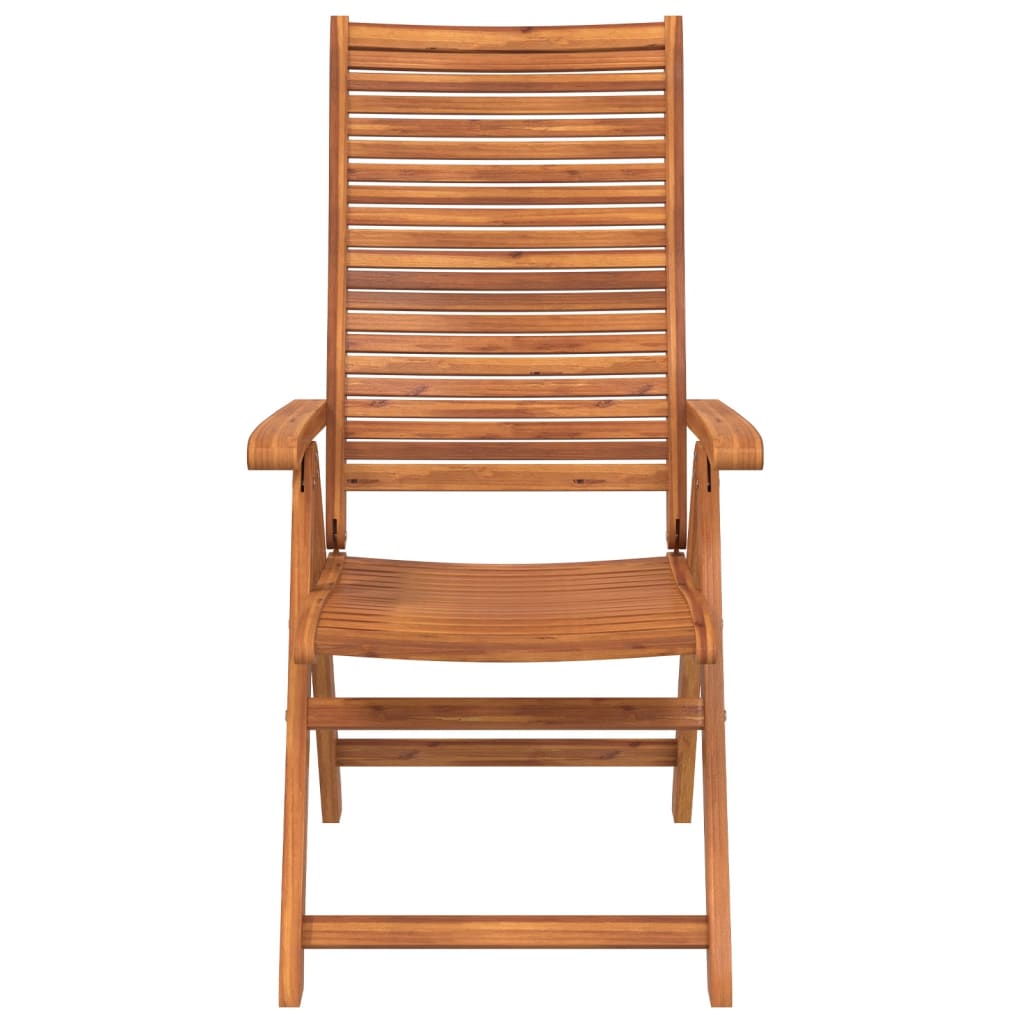 vidaXL Reclining Folding Chairs 4 pcs 56x72x107 cm Solid Wood Acacia 4