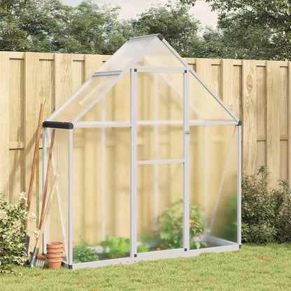 vidaXL Greenhouse with Base Frame Aluminium Width 169 cm