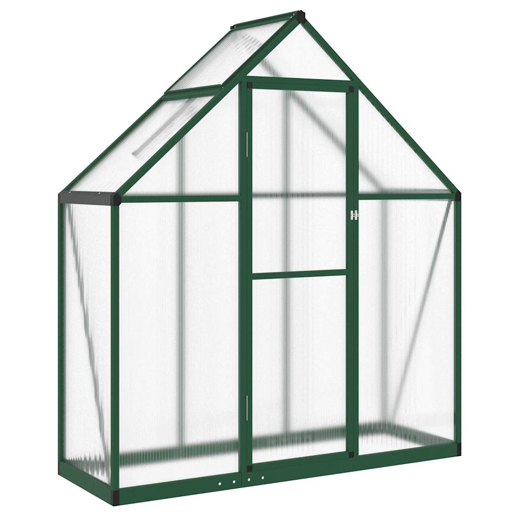 Greenhouse with Base Frame Aluminium Width 169 cm Green 195 cm 58 cm