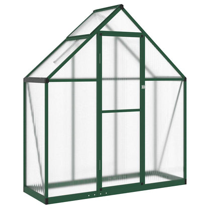 Greenhouse with Base Frame Aluminium Width 169 cm Green 195 cm 58 cm