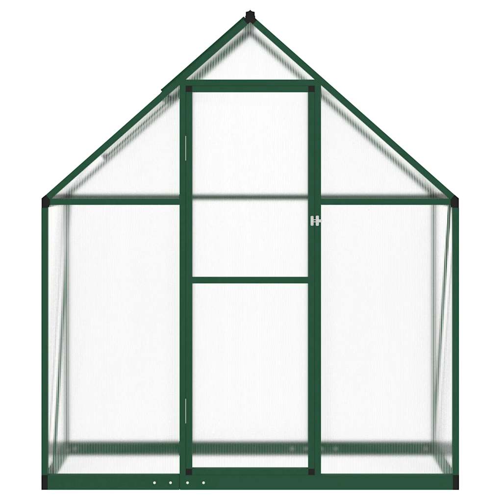 Greenhouse with Base Frame Aluminium Width 169 cm Green 195 cm 58 cm