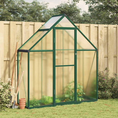 Greenhouse with Base Frame Aluminium Width 169 cm Green 195 cm 58 cm